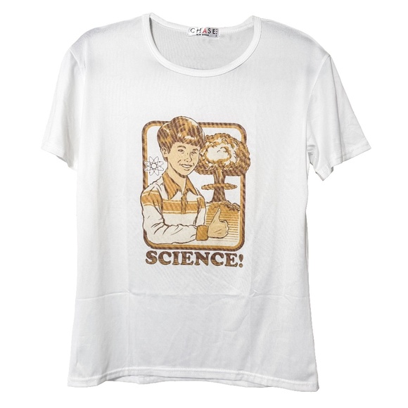 NEW CHASE NEW DESIGN Vintage Retro Science Nuclear Atomic Bomb Funny T-Shirt M - Picture 1 of 2
